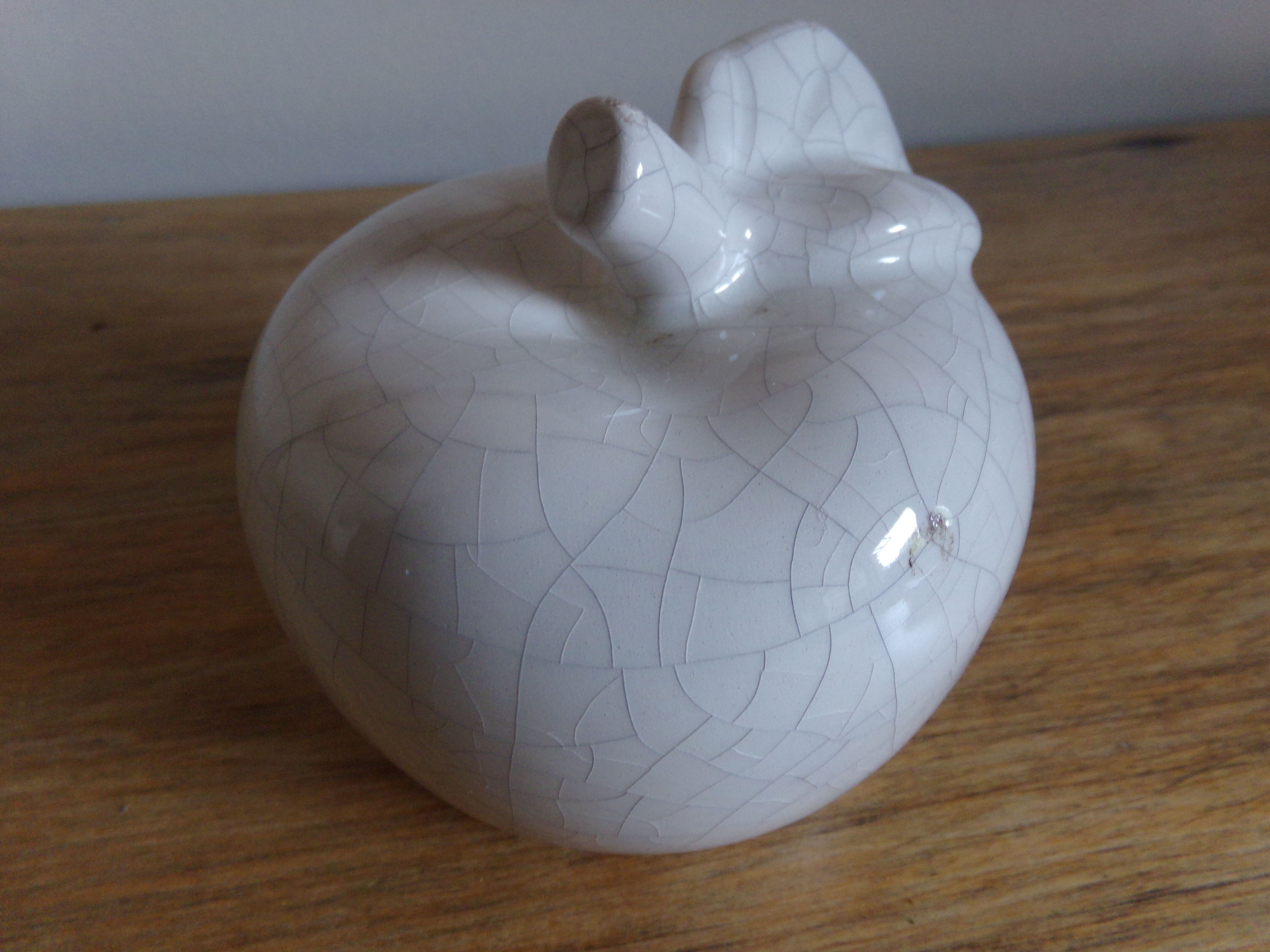 Cracked ceramic apple