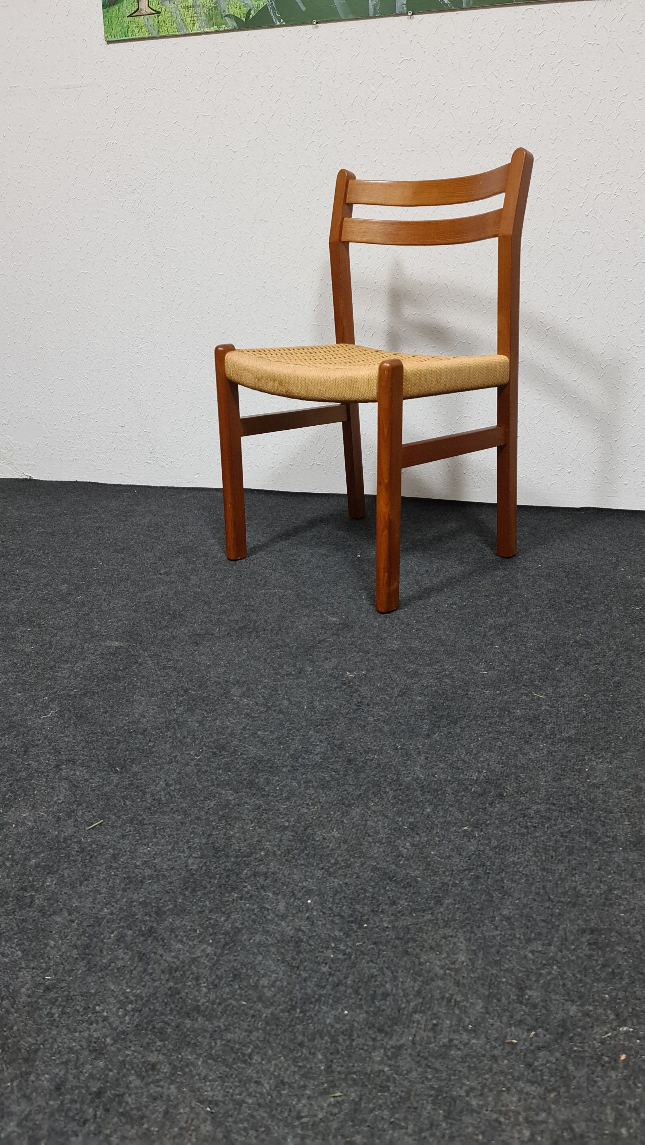 Chaise à manger danoise en teck vintage