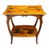 Table de salon art nouveau en marqueterie