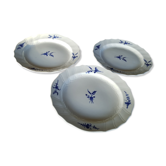 Ensemble de 3 plats en porcelaine anglaise du XIXème