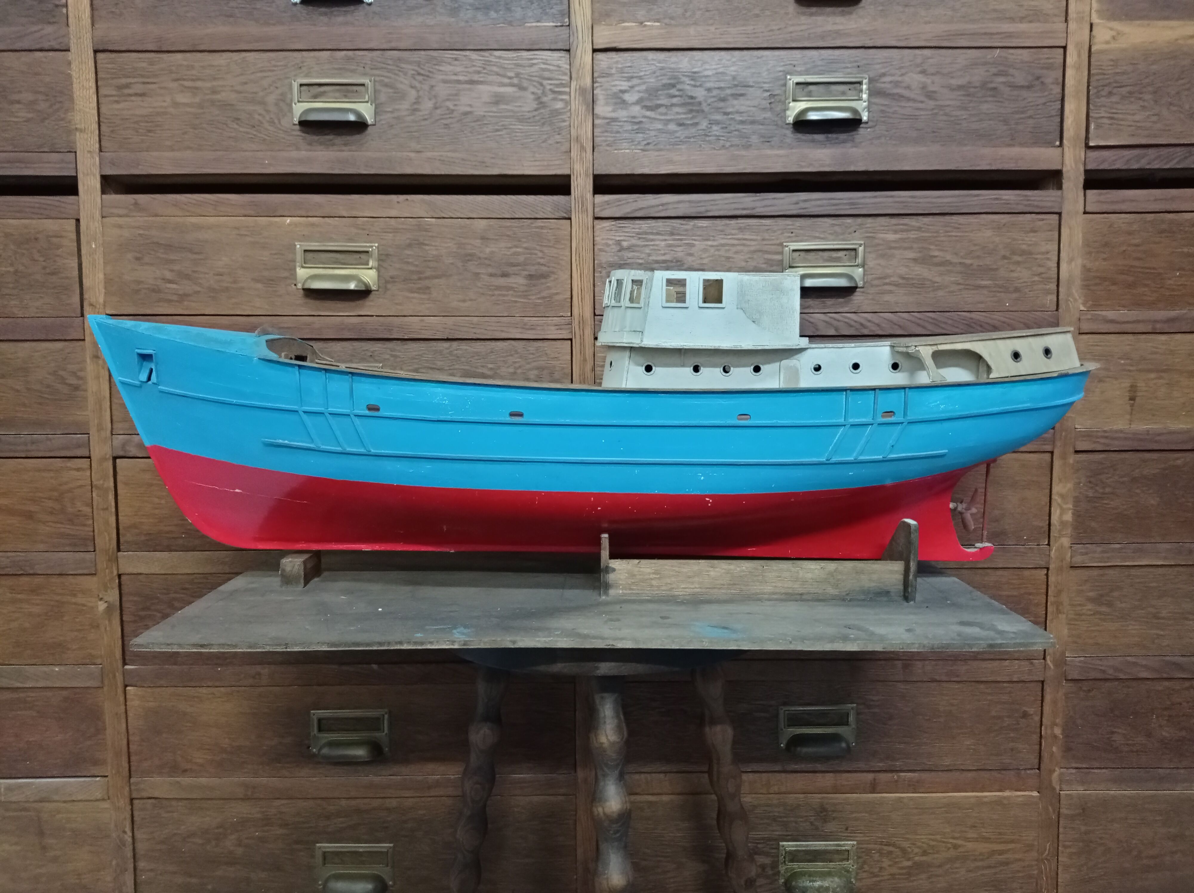Model of a fishing boat