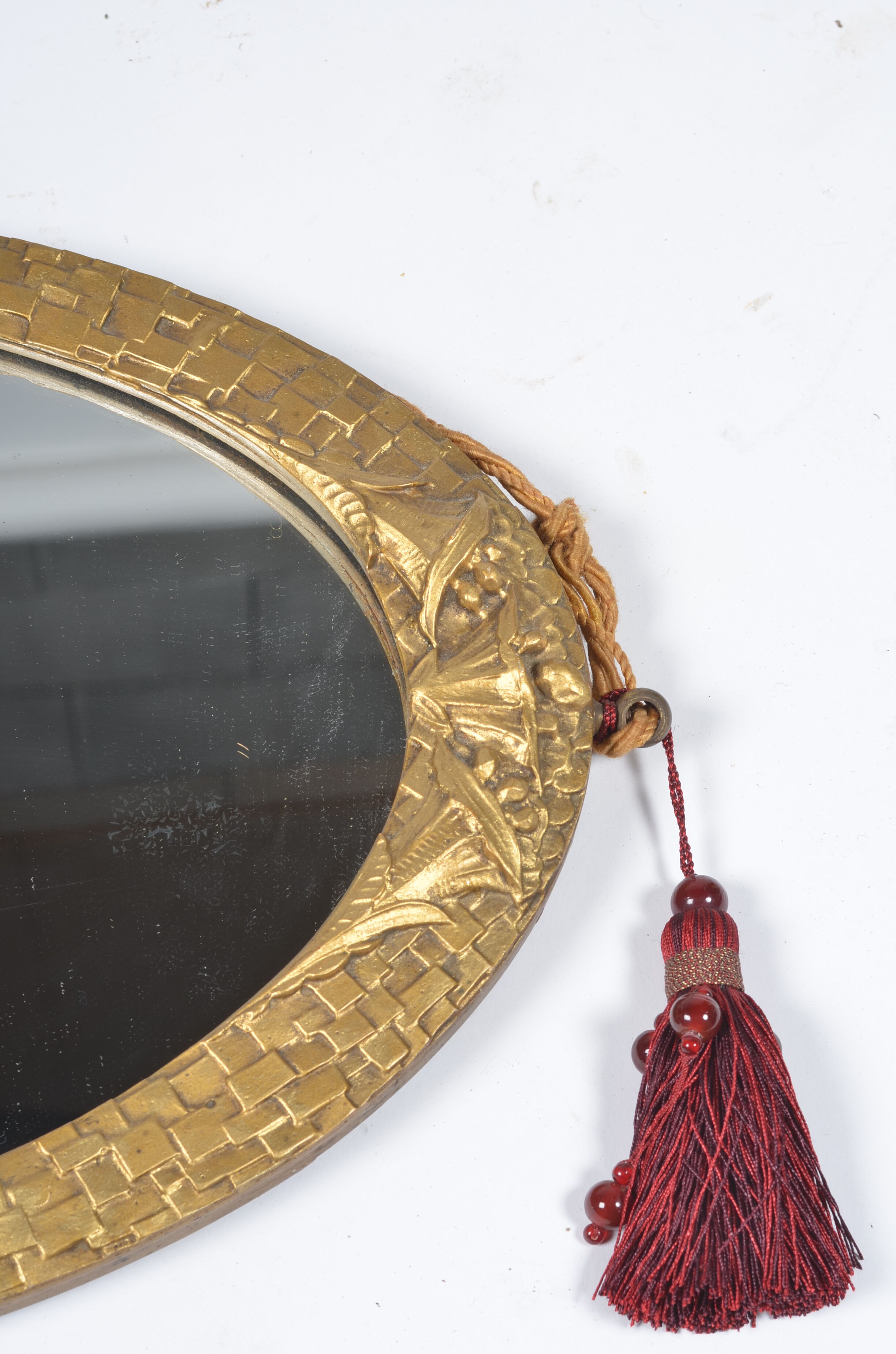 Art Deco oval mirror 55x31cm