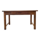 Hand-carved solid wood farm table