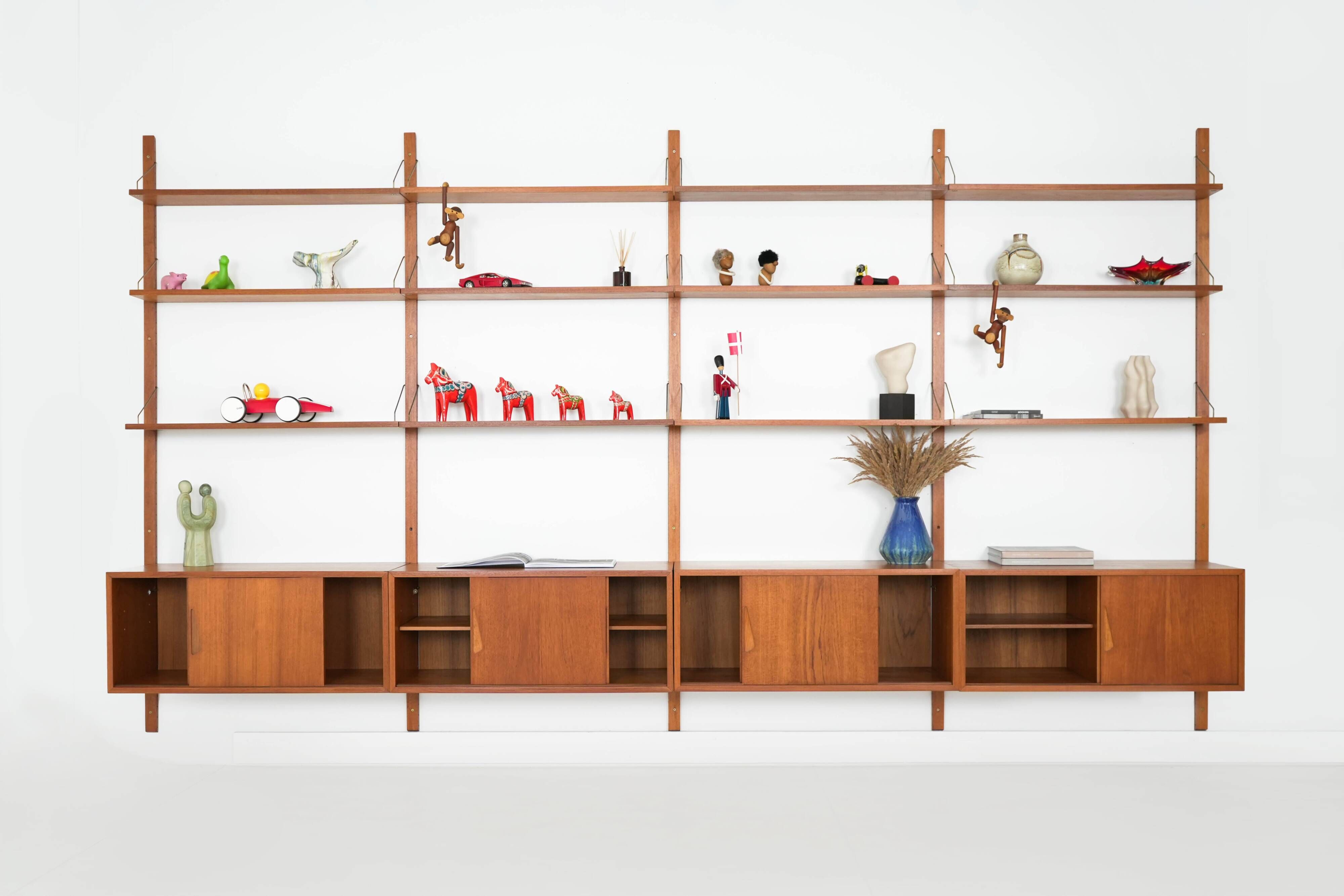 Teak modular shelving by Kjell Riise, Norway, 1960s