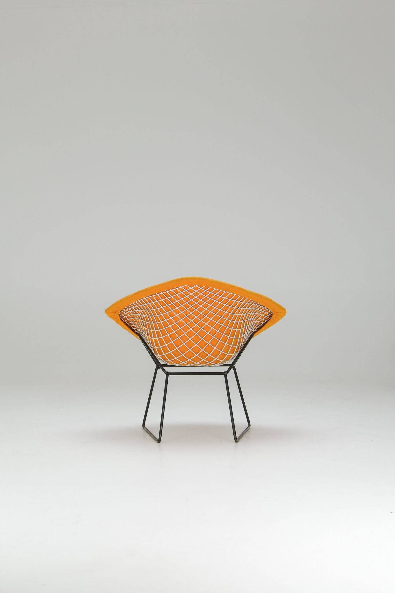 Diamond Chair – Yellow Upholstery - Harry Bertoia