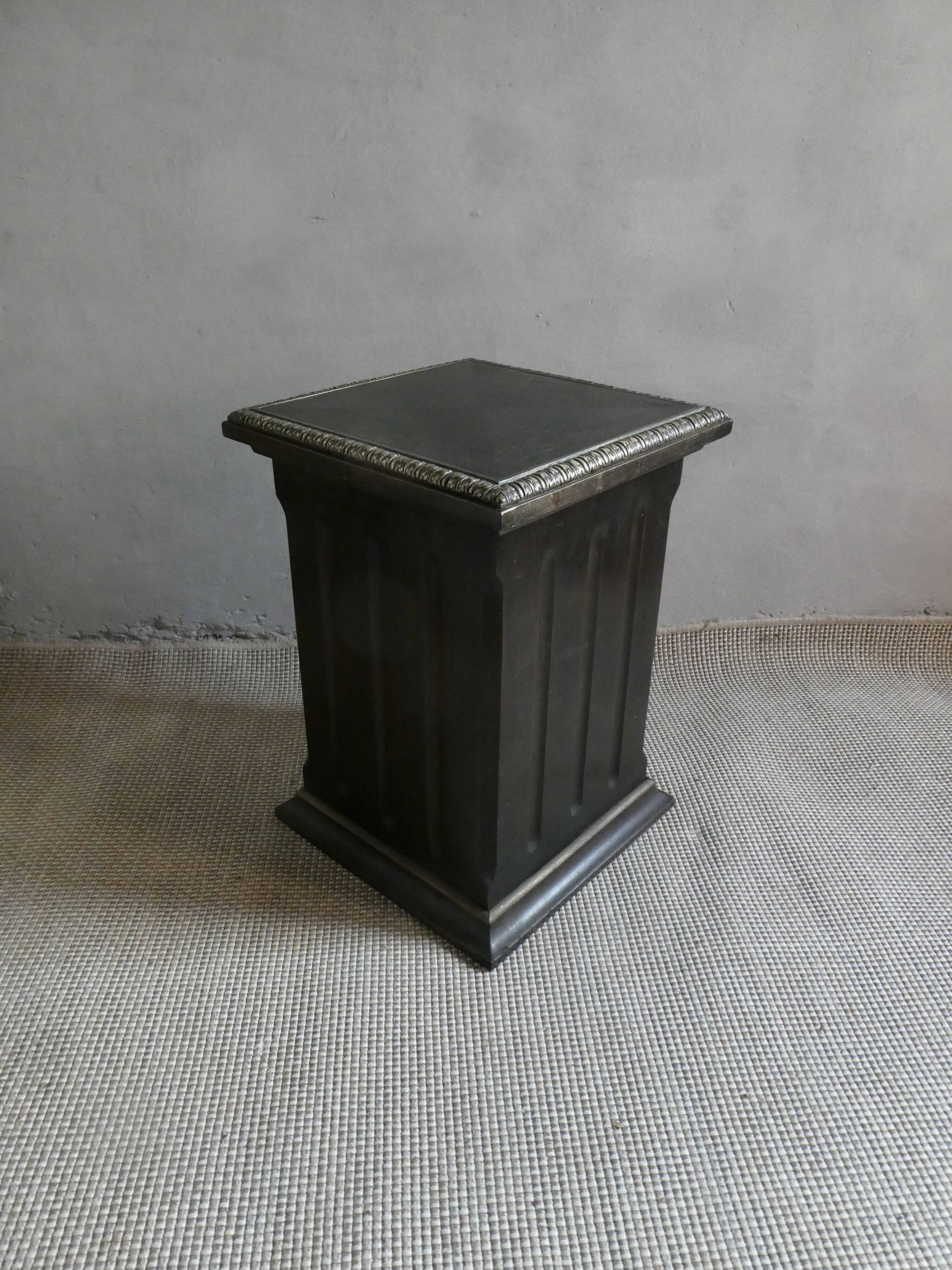 Napoleon III saddle column, blackened wood and bronze, 19th century