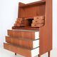 Tall mid-century teak secretary desk / Danish modern design / 1960s