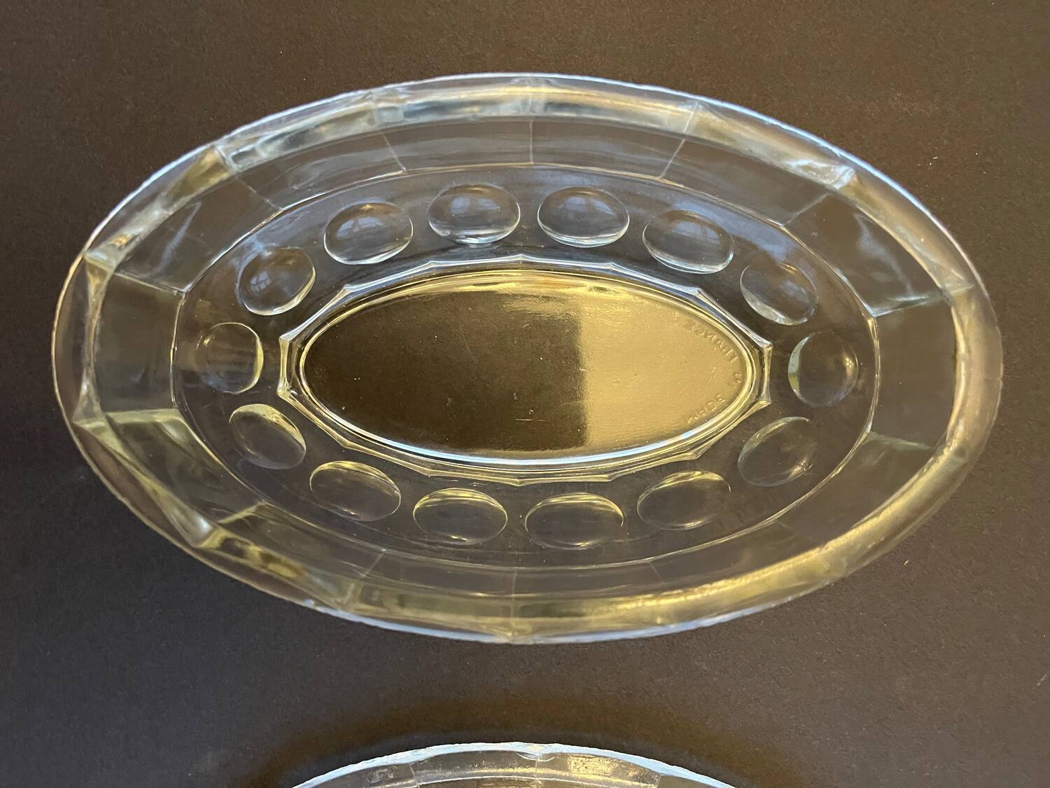 Vintage glass butter dish