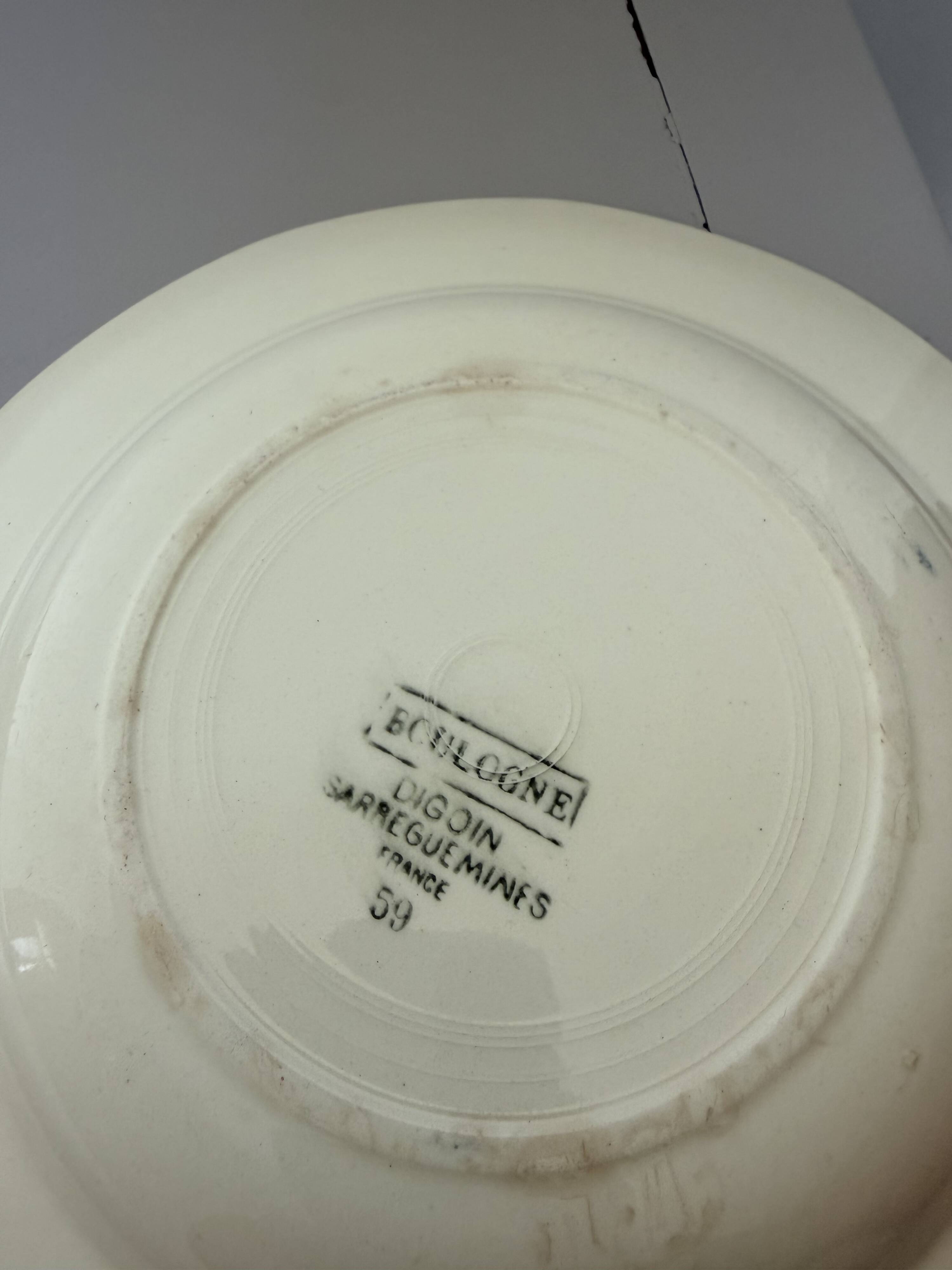 2 vintage deep plates from Digoin Sarreguemines 2107128