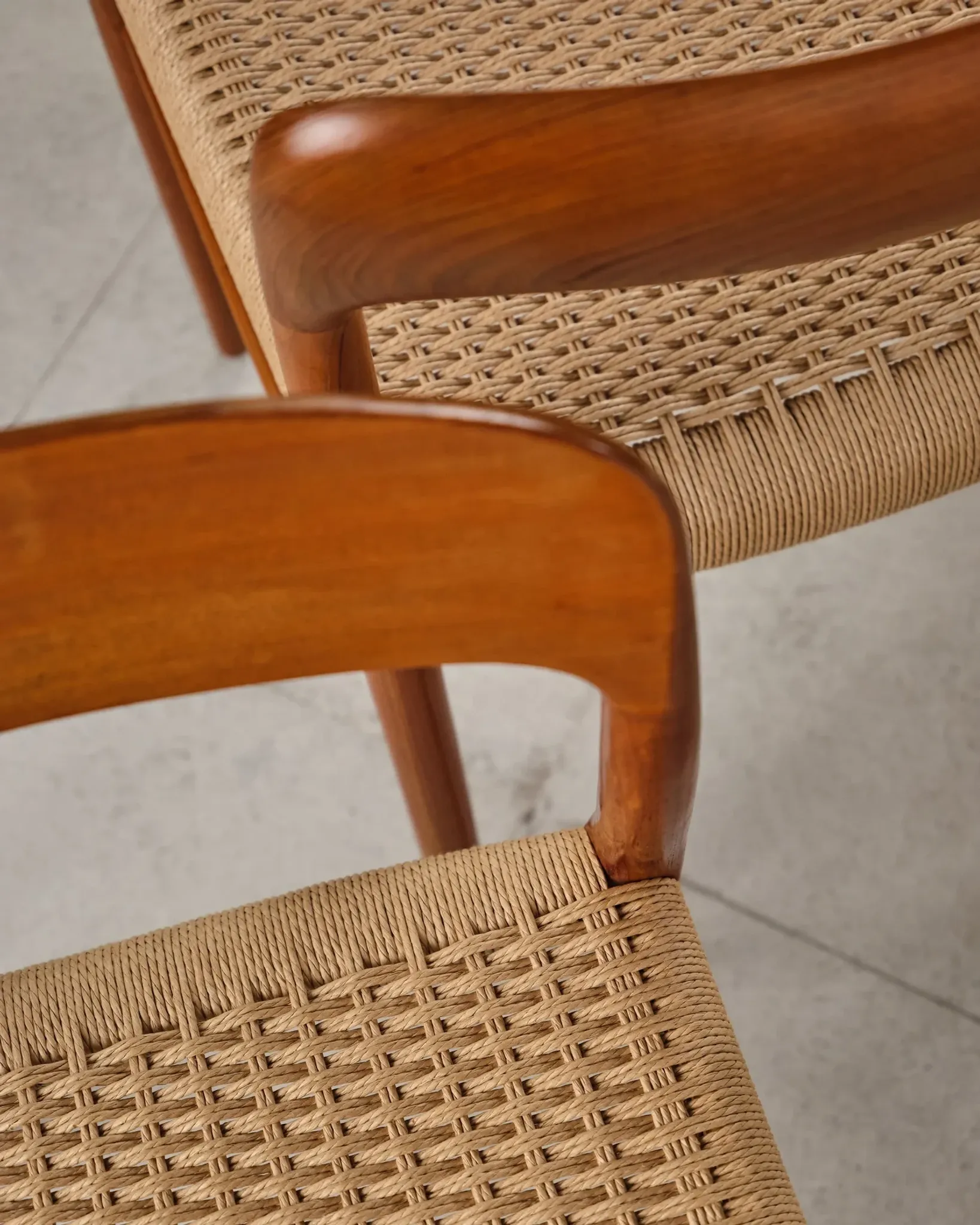 6 chairs model 75 in teak by Niels O. Møller, Denmark, 1950s