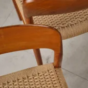 6 chairs model 75 in teak by Niels O. Møller, Denmark, 1950s