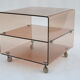Plexiglas lucite side table by Michel Dumas for Roche Bobois, 1970s