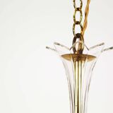 Medium sized crystal glass ‘Tole’ chandelier light by Palwa, Germany 1970’s