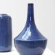 Rogier Vandeweghe, Blue-Glazed Tapered Vase for Amphora
