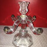 Pair candelabra crystal candlestick Baccarat regency model 5 lights