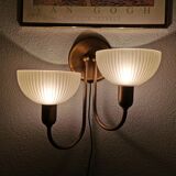 Vintage wall lamp Steinhauer gold, eighties