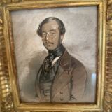 Oil on panel Painted portrait of a gentleman Signed and dated 1842 / XIX