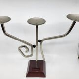 Garance Vallée X Monoprix chandelier, 3 arms in metal and wood France