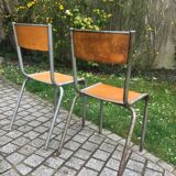 School mullca 510 vintage 1960 adult chairs pair