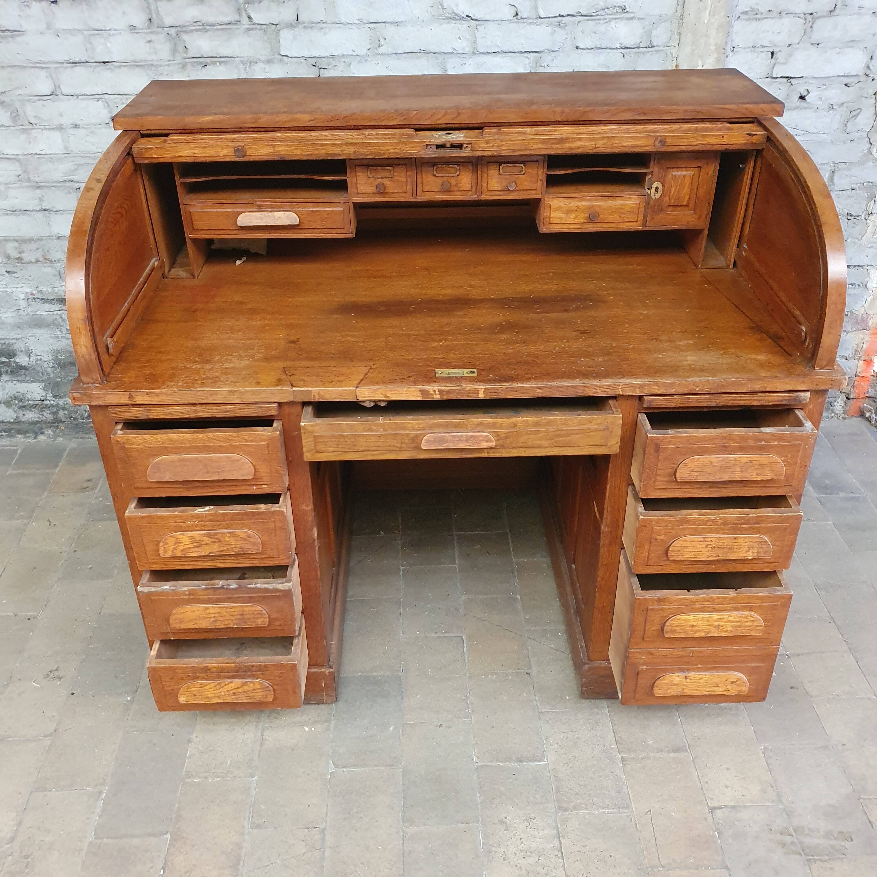 American oak desk