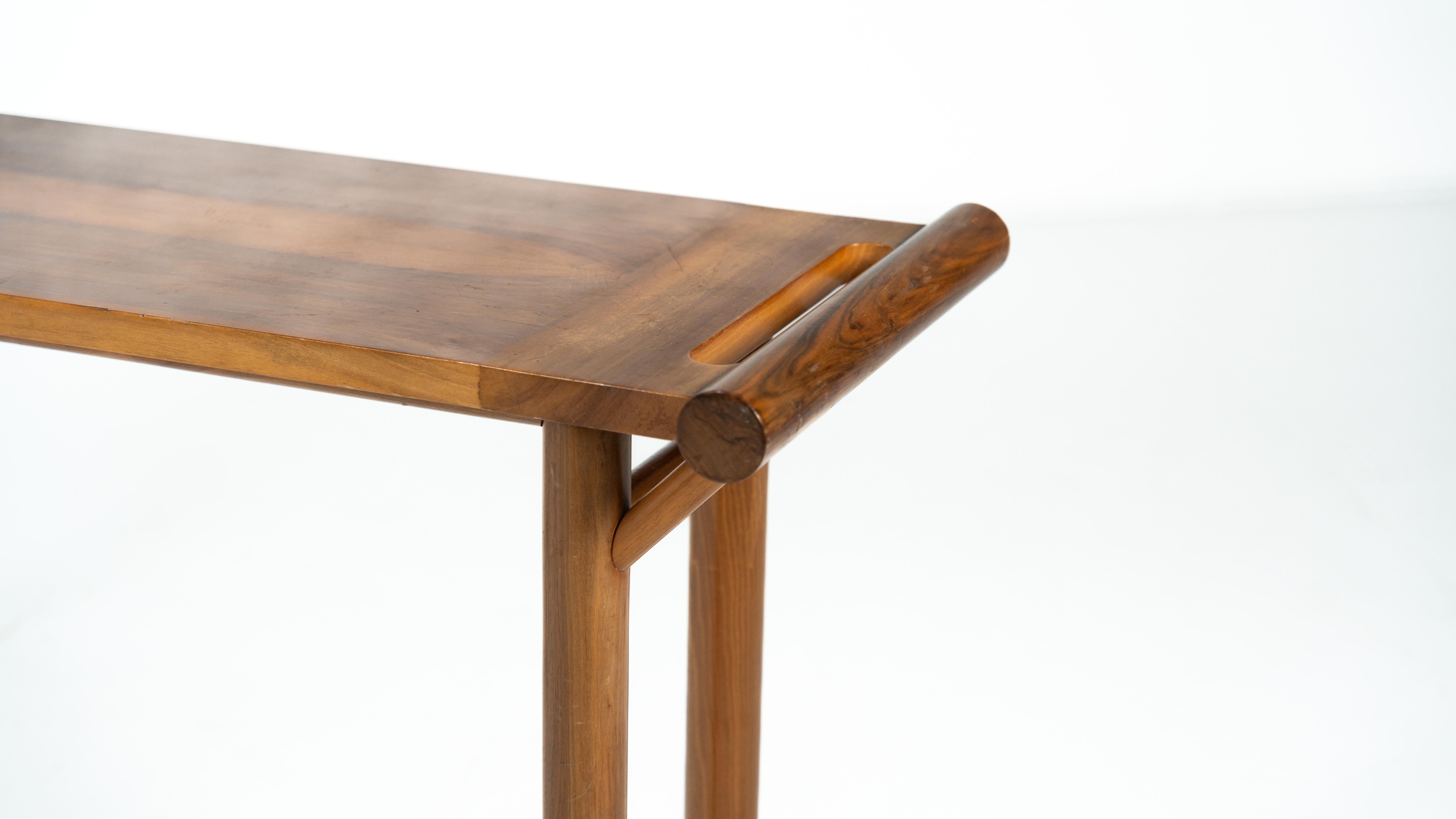 Mid-century console, walnut, Italy, 1970s