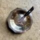 Coquillor butter dish in silver metal