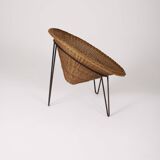 Rattan basket armchair, 1970s