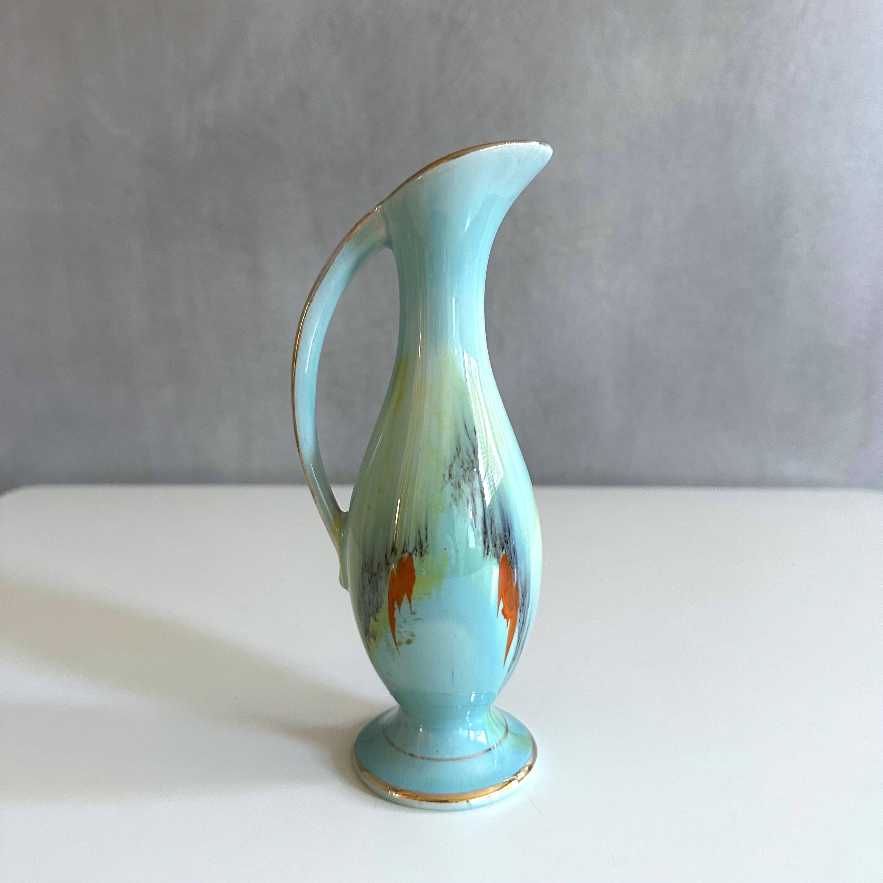 Bay ceramic vase 523-17, pastel, westgerman pottery, 50's interior