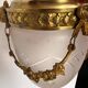 Suspension lamp in gilded bronze and frosted glass nineteenth century