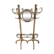 Double curved wood mirror coat rack by michael thonet gebrüder / freres, 1888