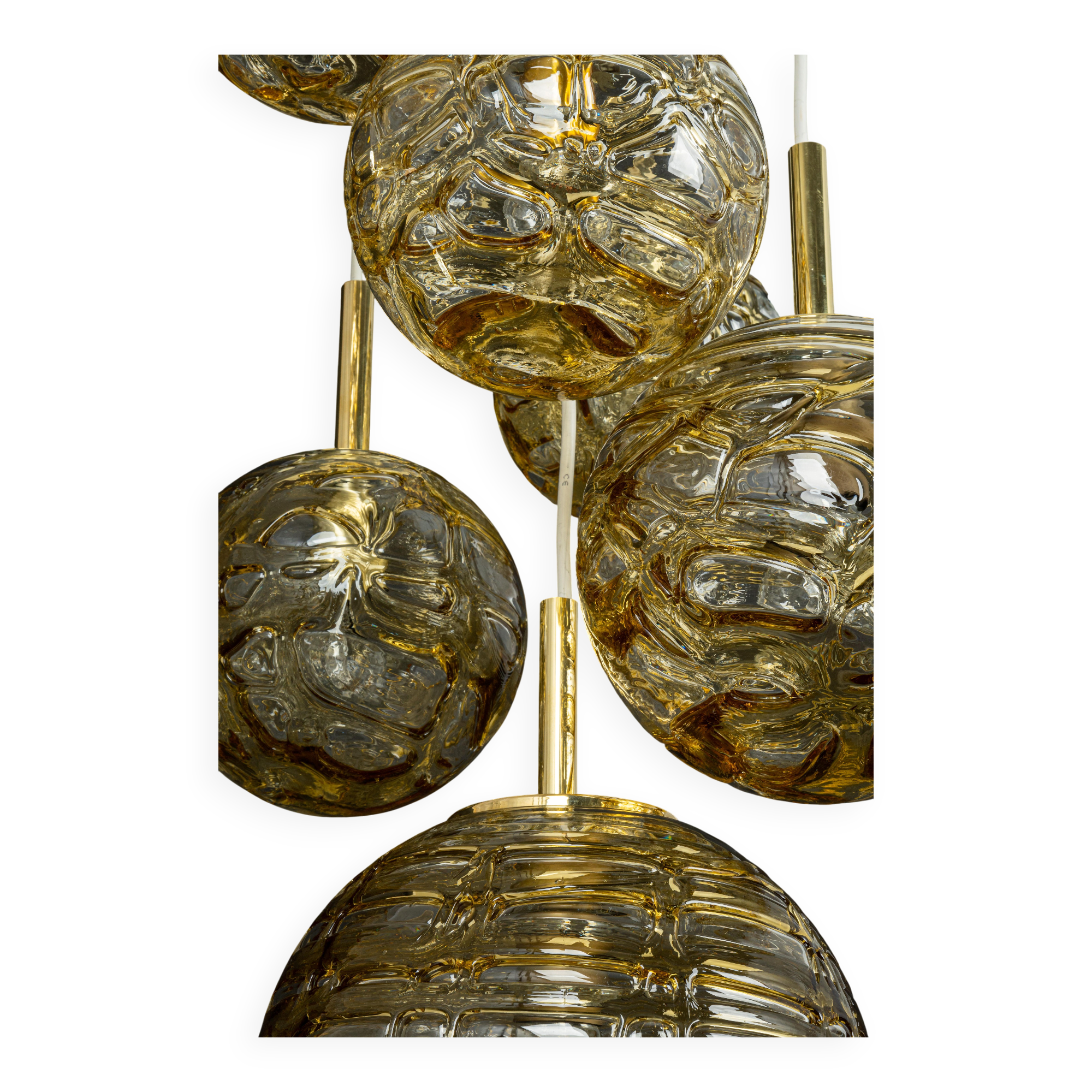 Grand cascading chandelier in Murano glass by Doria, Germany, 1970s.