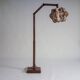 Vintage Danish floor lamp with woven shade