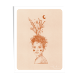 Illustration "Romantic face vase" A4