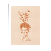 Illustration "Romantic face vase" A4