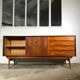 Enfilade en teck par Oswald Vermaercke, 1950