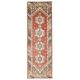 Vintage Turkish Oushak Handmade Wool Cotton Red Runner 95x301