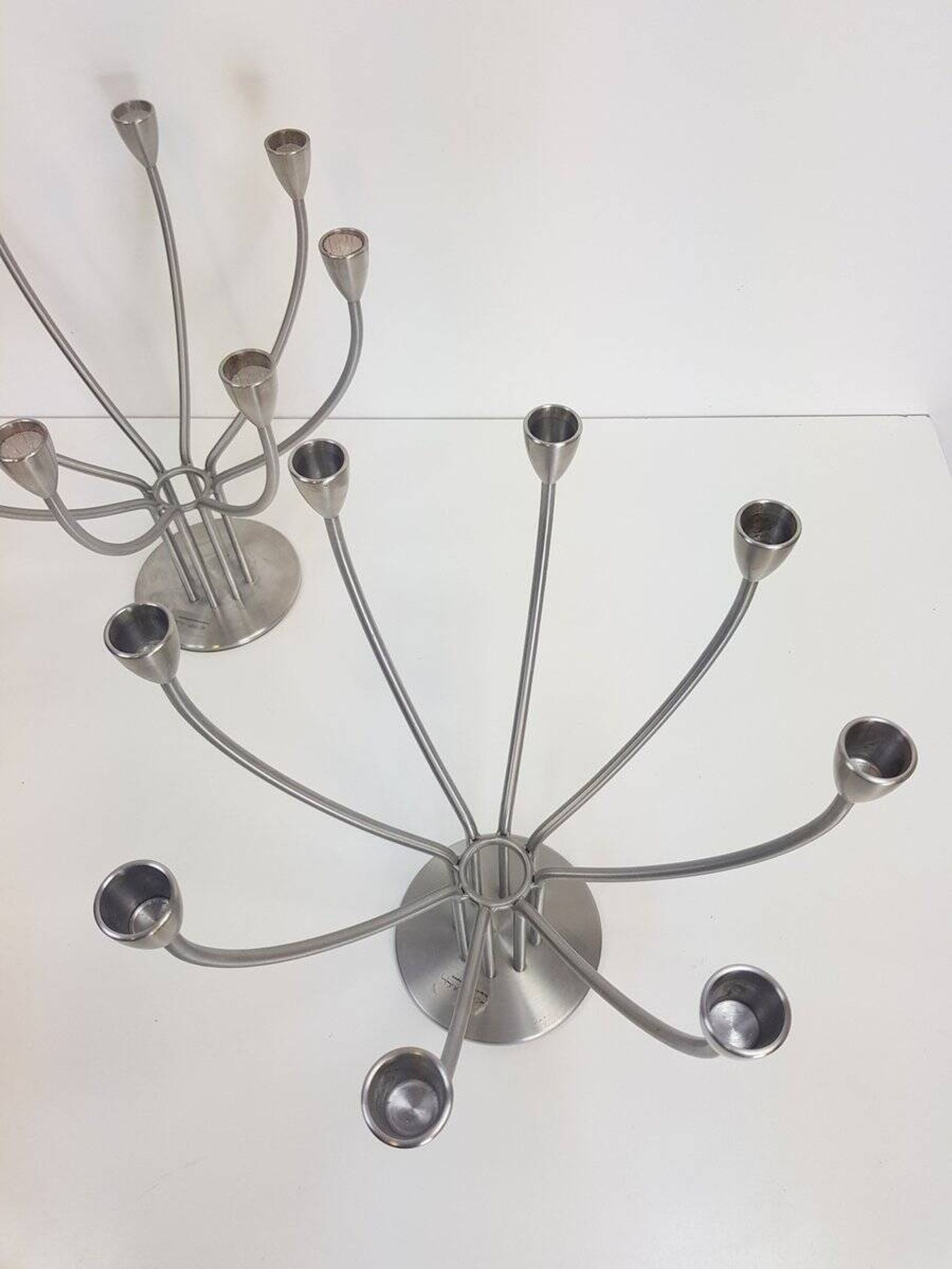 Modern Scandinavian Candleholders in Steel by M. Hagberg for Ikea, 1970s, Set of 4