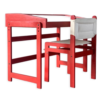 Chaise et bureau enfant des années 80