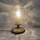 Onyx lamp, brass and glass