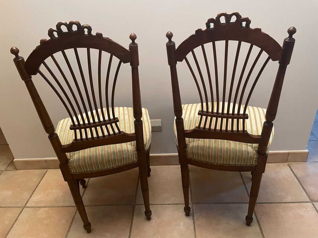 2 chaises style louis xvi - renovation complete