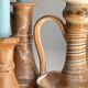 3 vintage handcrafted pottery candle holders