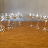 10 Meisenthal crystal glasses