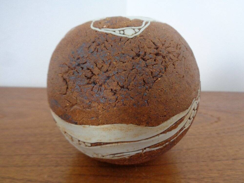 Danish Raku Studio Pottery Vase, 1960s