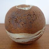 Danish Raku Studio Pottery Vase, 1960s