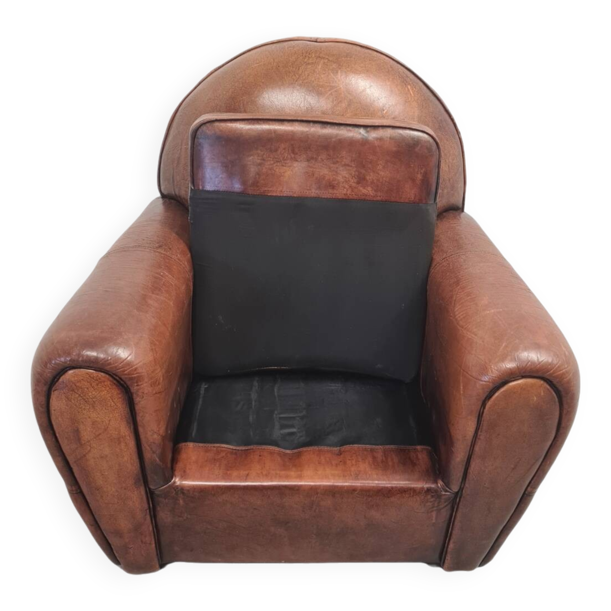 Art Deco style sheepskin armchair, early 21st century