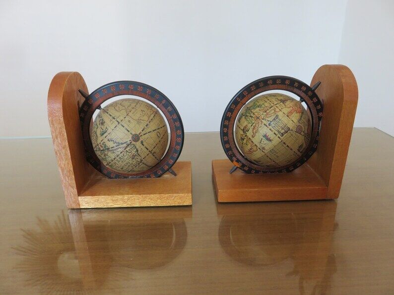 Old pair of greenhouse books globe 60s 70s