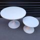 2 round tables, tulip base, saarinen style, 1970