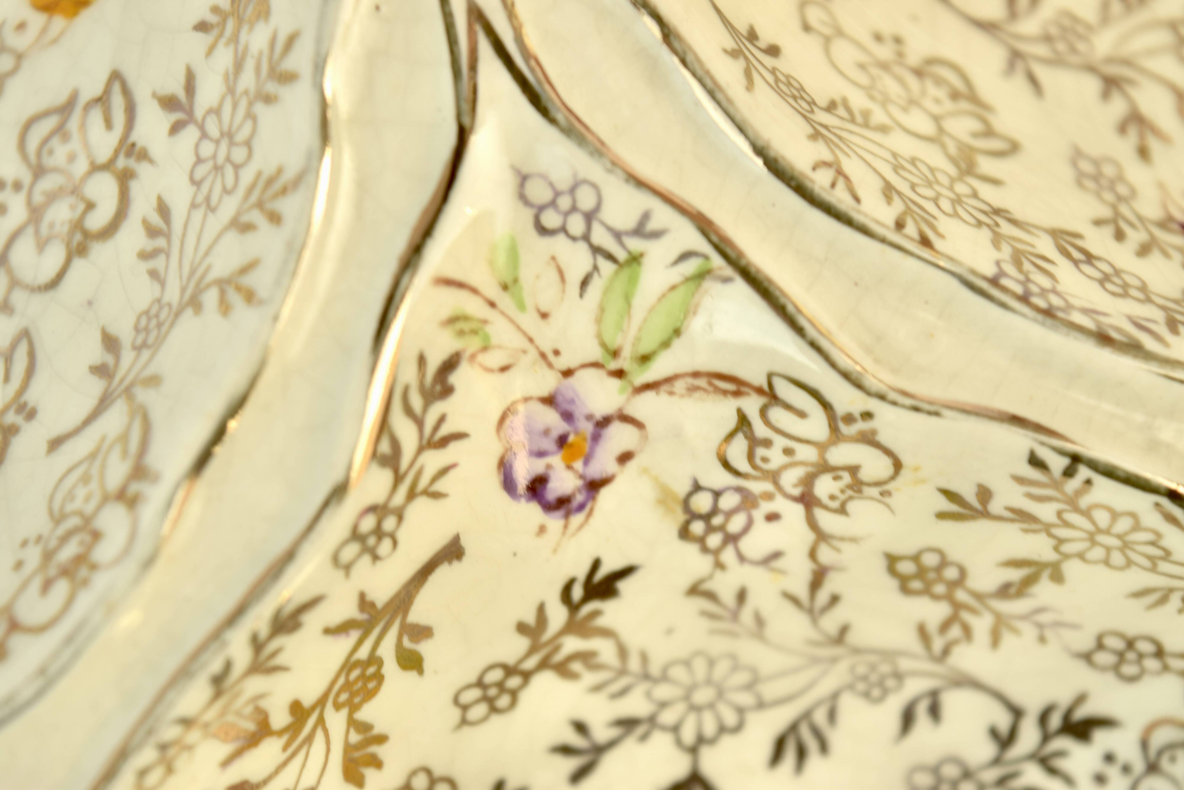 Vintage porcelain zakouski display James Kent Ltd - Longton - Made in England