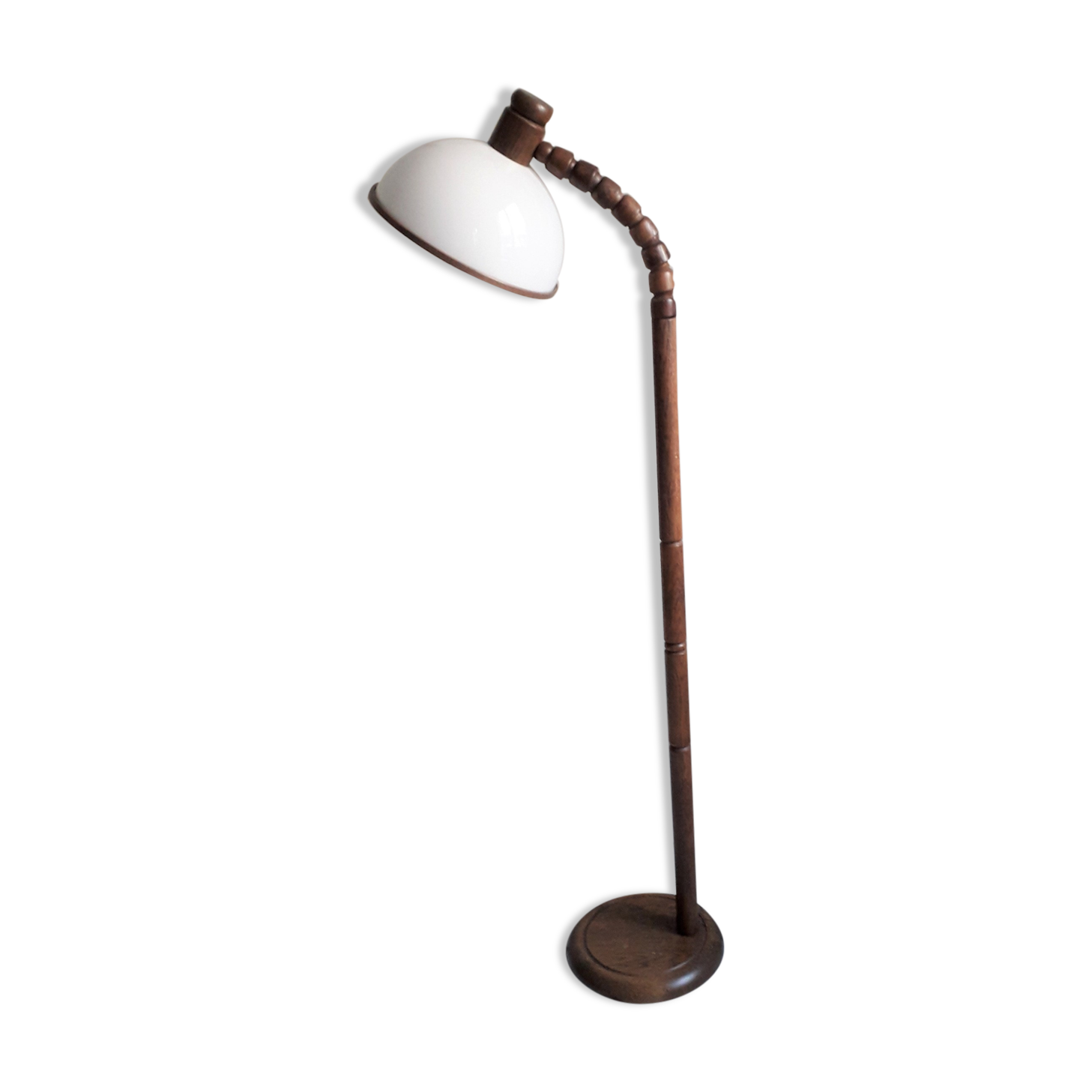 Dutch design wooden floor lamp by Steinhauer