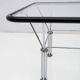 Attributed Niels Bendtsen Post Modern Crystal and Steel Coffee Table, 1970s